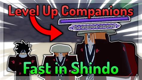 how to level up a companion in shindo life